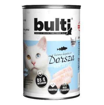 shumee Mokra hrana za mačke BULTI z mesom, bogatim s trsko, 400 g