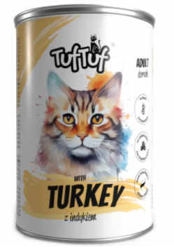 shumee Tuf Tuf mokra hrana za mačke s konzerviranim mesom in puranom 400 g