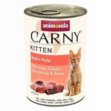 shumee Mokra hrana za mucke ANIMONDA Carny Kitten govedina puran 400g