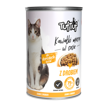 shumee Tuf Tuf koščki perutnine za mačke v konzervi 415 g