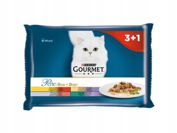 shumee GOURMET PERLE Mokra hrana za mačke Meat Duet 4 x 85 g
