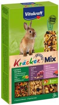 shumee VITAKRAFT KRACKER priboljški za zajce, gozd/oreh/zelenjava, 3 kos.