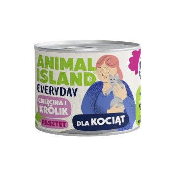shumee ANIMAL ISLAND telečja/zajčja hrana za mucke 185 g