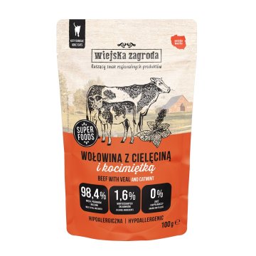 shumee Wiejska Zagroda govedina, teletina, mačja meta 100 g