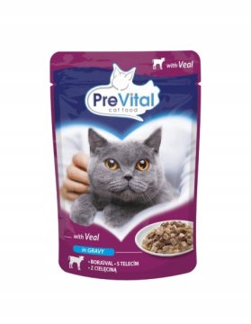 shumee PREVITAL mokra hrana za mačke z teletino v omaki 100 g