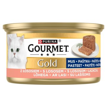 shumee PURINA GOURMET GOLD mokra hrana za mačke Mousse z lososom 85 g
