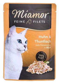shumee Mokra hrana za mačke MIAMOR Feine Filets piščanec in tuna 100 g