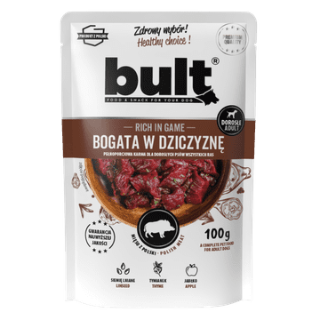 shumee VREČKA Z MOKRIM PASJIM HRANI BULT, BOGATA Z DIVJAVOČJO 100 G