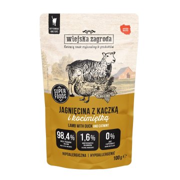 shumee Wiejska Zagroda jagnjetina z raco in mačjo meto 100g