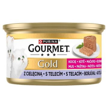 shumee PURINA GOURMET GOLD KITTEN mokra hrana za mačke Mousse z telečjim mesom 85 g