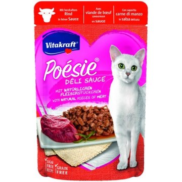 shumee VITAKRAFT POESIE DELICE mokra hrana za mačke z govedino 85 g