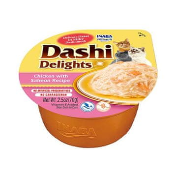 Inaba Inaba Dashi Delights piščanec z lososom v omaki, 70g