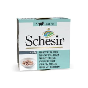 shumee Mokra hrana za mačke SCHESIR Oceanic Adult Tuna z orado 85 g