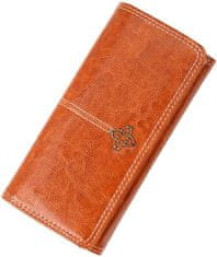 Camerazar Velika torbica za ženske, rjava ekološka usnja, 14 predalčkov, dimenzije 19,5 x 10 x 4 cm