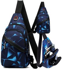 Camerazar Moški mestni nahrbtnik čez ramo, sintetična tkanina Oxford, vodoodbojen, 19x30x7 cm - Različica 2