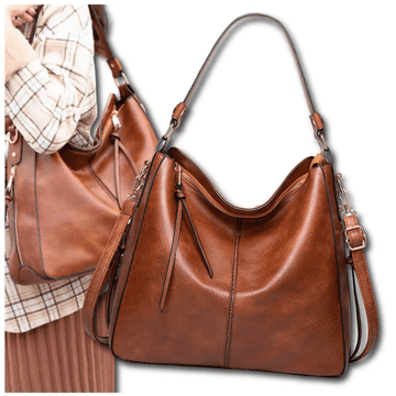 Camerazar Velika prostorna torba iz ekološke kože, rjava, 27x40x13 cm