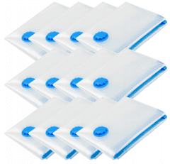 Camerazar Set 12 vakumskih vodoodbojnih vrećica za odjeću u ormariću