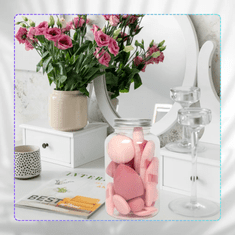 Camerazar Sklop rožnatih gobic za ličenje v posodi - mešalnik in pudrnate gobice