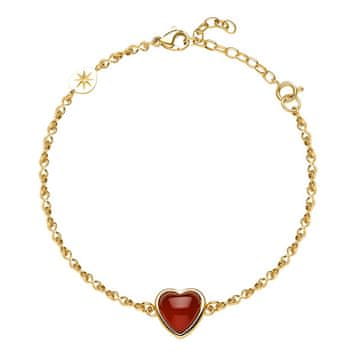 Brosway Romantična pozlačena zapestnica z agatom Essential BNL140