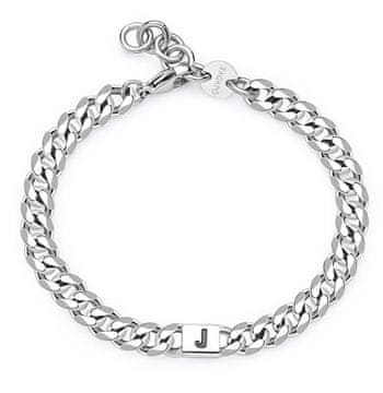 S'Agapõ Moška jeklena zapestnica s črko J Monogram SMG20