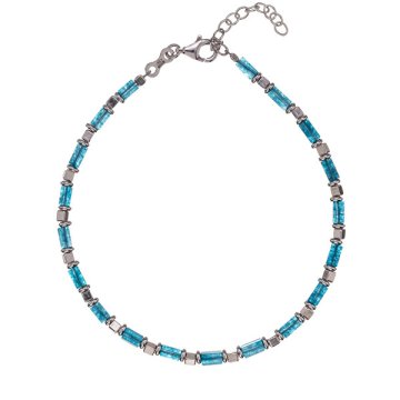 Elegantna srebrna zapestnica za moške AL5096-Argento-Blu
