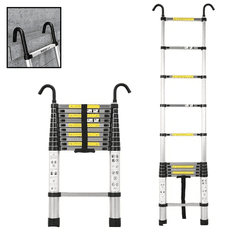 MXM Teleskopska lestev s kavlji - 3,2 m, aluminijasta