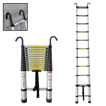 MXM Teleskopska lestev s kavlji - 5 m, aluminijasta