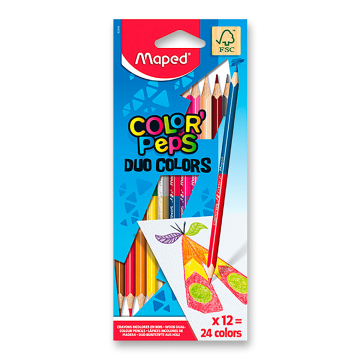Maped Barvice Color'Peps Duo - dvostranske barvice, 24 barv