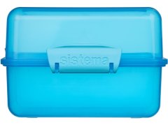 Sistema kocka za kosilo z dvema predaloma 1,4 l, modra