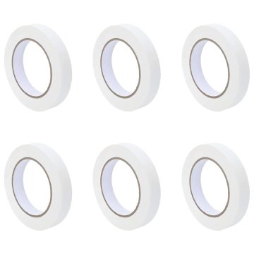 Vidaxl Maskirni trakovi za slikarje 6 pcs Bela 19mm x 50m Papir