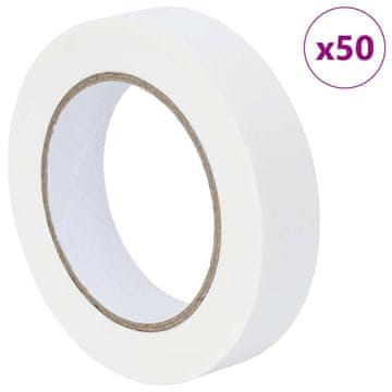 Vidaxl Maskirni trakovi za slikarje 50 pcs Bela 25 mm x 50 m Papir
