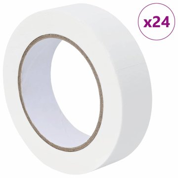 Vidaxl Maskirni trakovi za slikarje 24 pcs Bela 30mm x 50m Papir