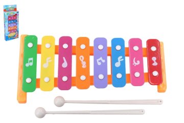 Wiky Ksilofon 26cm kovina/plastenke + 2 paličici 3 barve
