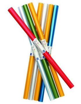 Zaščitna folija za zvezke 40 x 180 cm PP, 65 µm, mešane barve