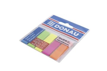 Donau Samolepilni plastični zaznamki 12 x 45 mm - mešanica neonskih barv