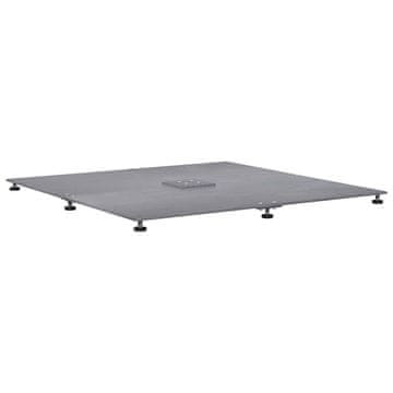 Vidaxl Podstavek za senčnik Temno siva lesena podoba 100 x 100 x 4 cm