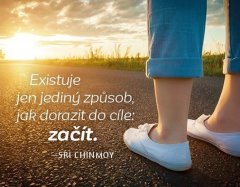 Magnet za hladilnik - Do cilja lahko pridete samo na en način: začnite.