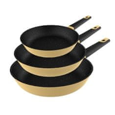 Cecotec Komplet ponev Polka Experience 20-24-28 Bucket Set Vulcano Rumena Aluminij 3 Kosi