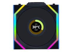 Lian Li UNI FAN SL Wireless ventilator, 120mm, PWM, LCD, ARGB, 1-kos, črn (12SLLCD1W1B)