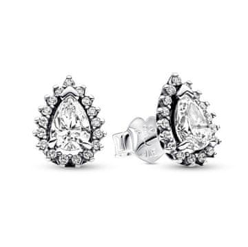 Pandora Bleščeči srebrni uhani Drops Timeless 292834C01