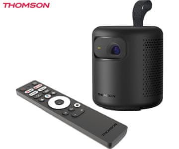 Thomson VEGA PG35B projektor, 4K UHD, Google TV, pametni daljinec, črn