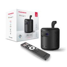 Thomson VEGA PG35B projektor, 4K UHD, Google TV, pametni daljinec, črn
