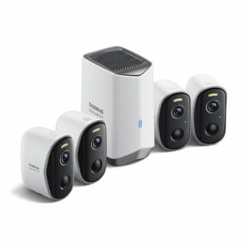 BASEUS video nadzor brezžični kit N1 4-Cam 3.0MP kamera vgrajen akumulator