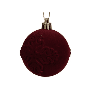 Rayher.	 Krogla za božično drevo z ornamentom, žametna, 10cm