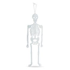 Family Fosforescentna dekoracija za noč čarovnic obesek - okostnjak - 32 x 11 cm