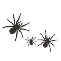 Family Noč čarovnic - komplet pajkov - samolepilni - črni - 30 kosov / paket