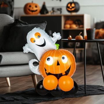 Family Komplet balonov za noč čarovnic – buča in duh z dodatki (Halloween dekoracija)