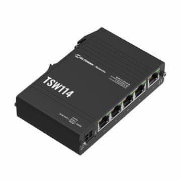 Teltonika stikalo Giga 5-port Mini kovinsko ohišje DIN TSW114