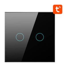 Avatto 2-kanalni stikalo za svetlobo AVATTO ZTS02-EU-B2 ZigBee (črno)