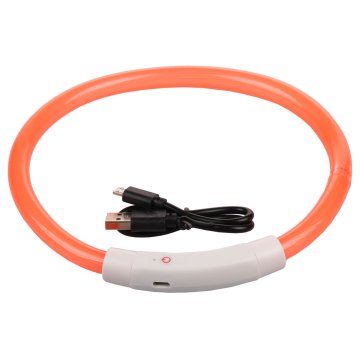 Merco Svetleča svetleča ovratnica za pse oranžna dolžina 35 cm